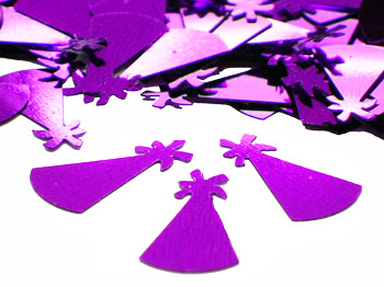 Party Hat Confetti, Purple Available by the Pound or Packet